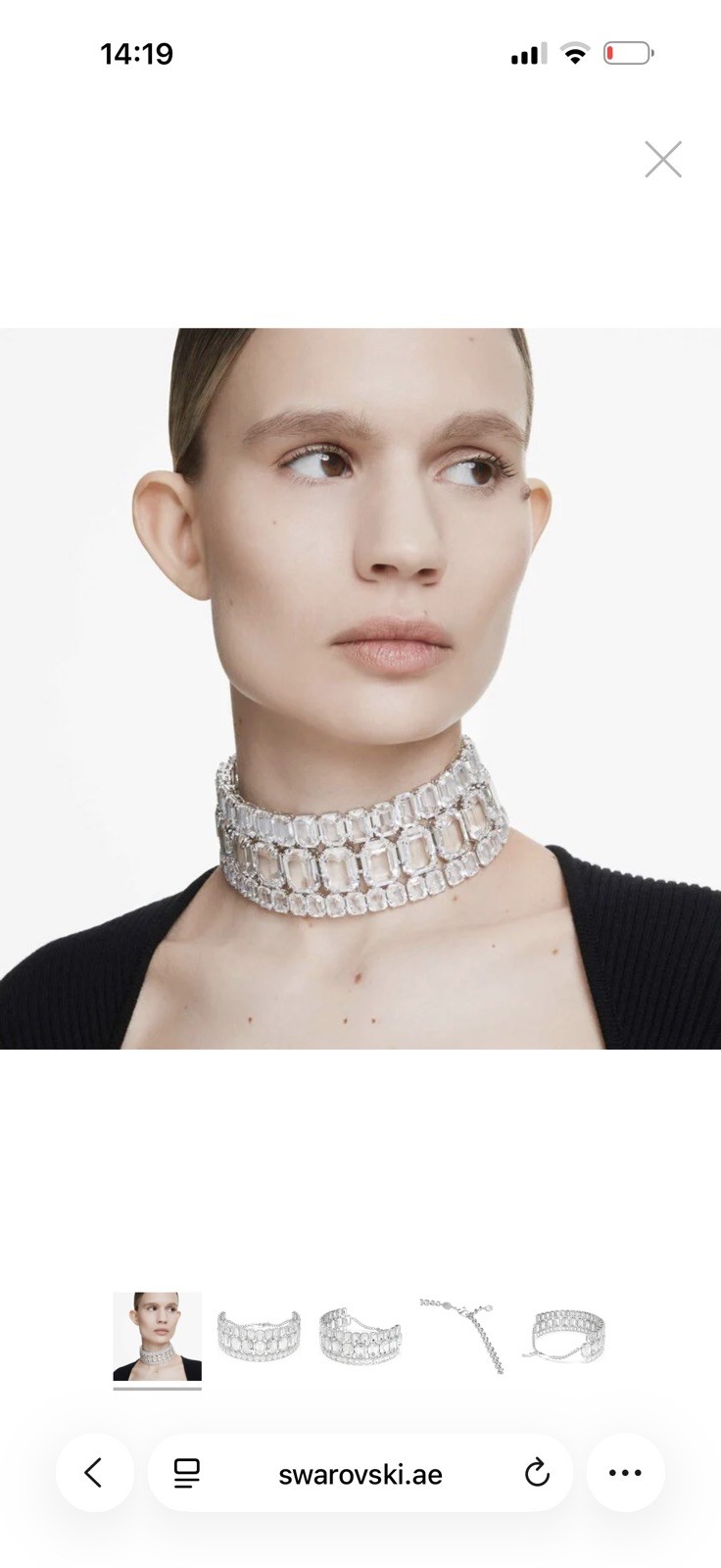Swarovski Millenia Choker 3 Rhodium Shiny White