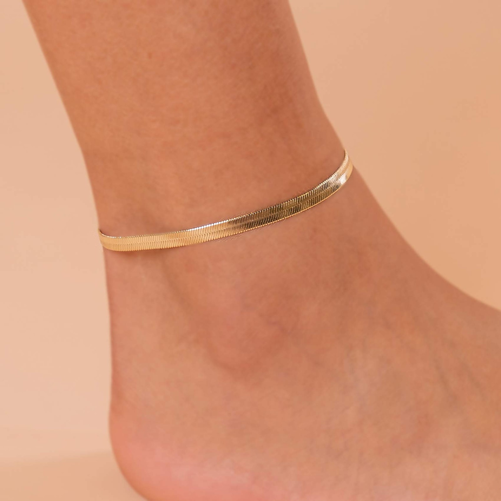 Titanium Steel Snake Bone Chain Anklet Women’s Ankle Foot Jewelry Bracelet Gifts