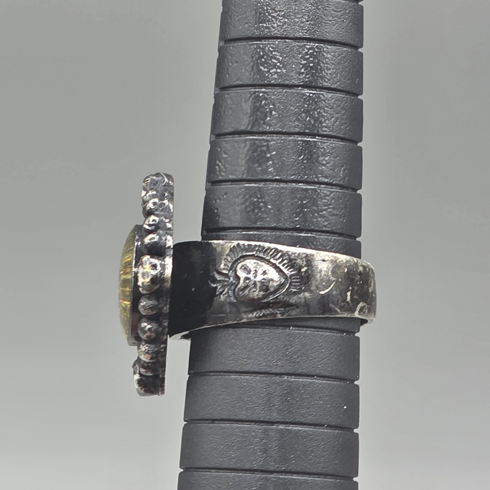 Virgins Saints & Angels VSA San Benito Ring Gunmetal Size 7.75