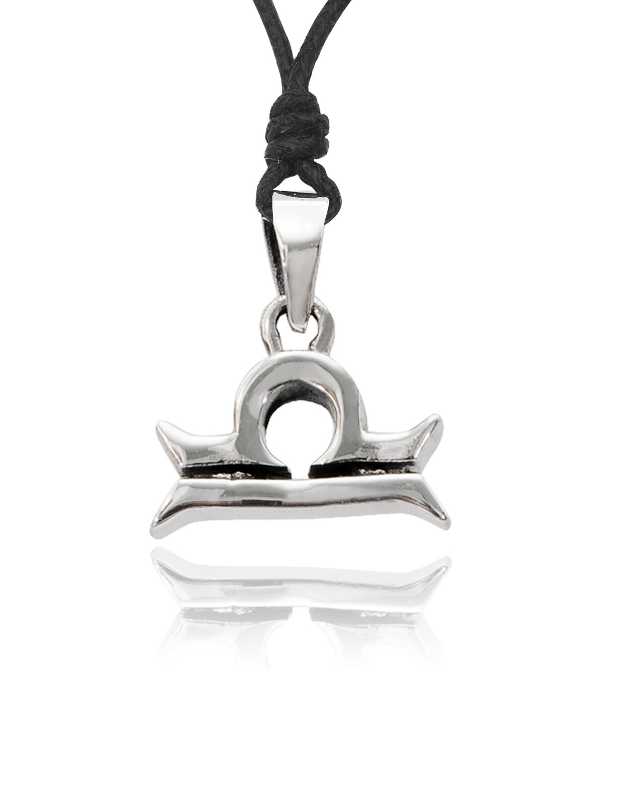 Libra Zodiac 92.5 Sterling Silver Charm Necklace Pendant Jewelry