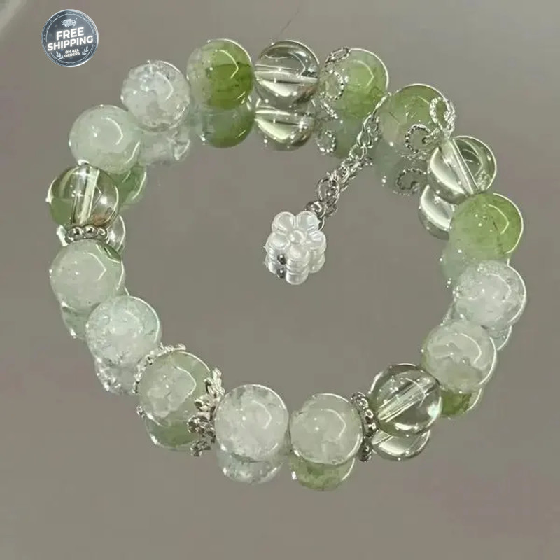 Sweet Vintage Pearl Lily Tulip Flower Bracelet for Women Fashion Cute