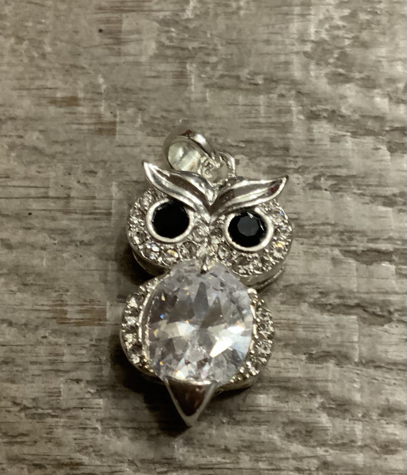 Owl Pendant Necklace Lot – Pink & Clear Crystal Owls – Silver Tone – 18” Chain