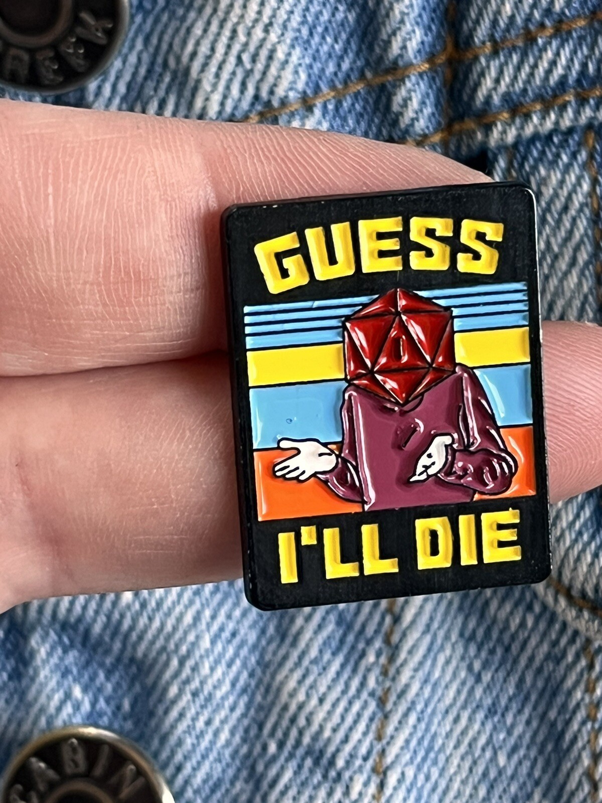 Dungeons And Dragons Dice – Funny Enamel Pin – Excellent Condition