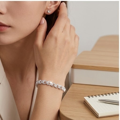 2Pcs Silver Wheat Phoenix Tail Chain Bracelet Set Women Adjustable Dainty Stacka