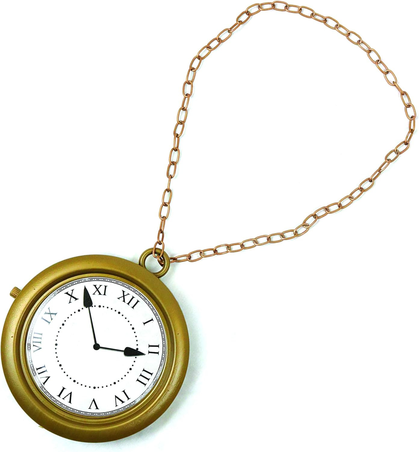 Flavor Flav Inspired Jumbo Clock Necklace – Hangs 8 Inches with 35-Inch Chain