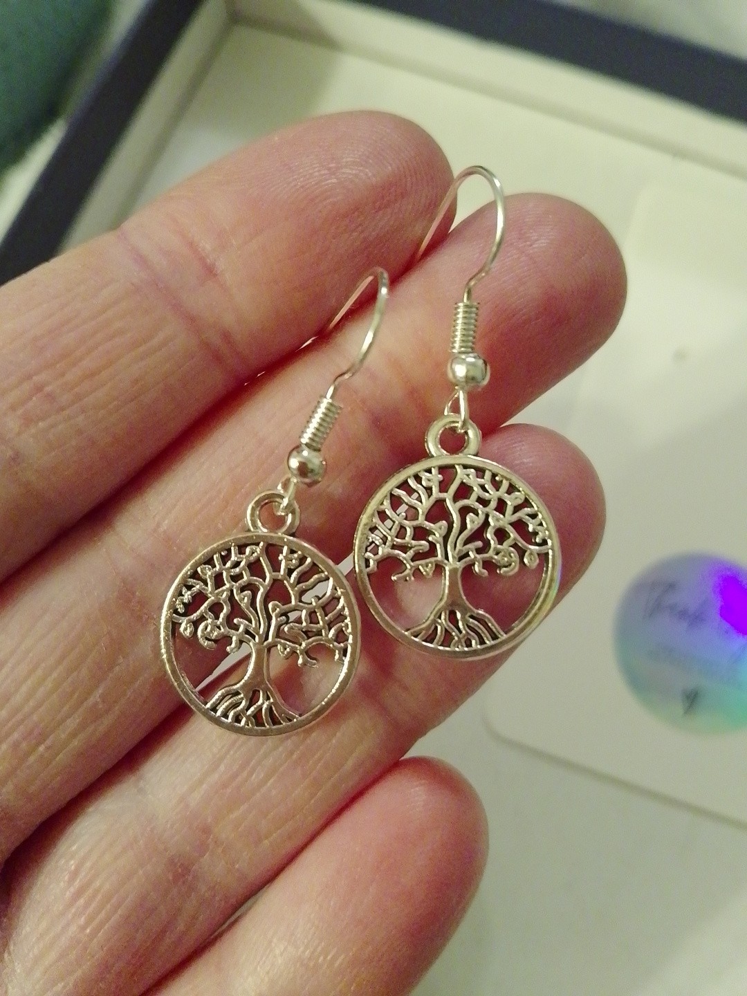 Small Tree of Life Earrings Cute Gift Bohemian Valentine’s Day Mothers Day Party