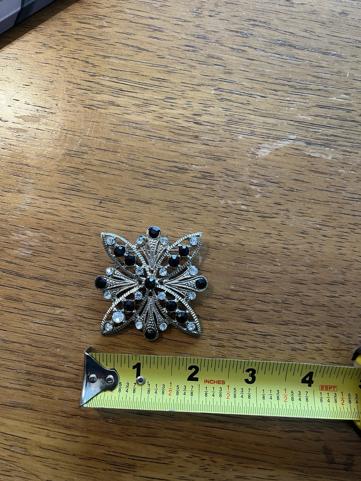 Vintage Silver Tone Starburst Brooch