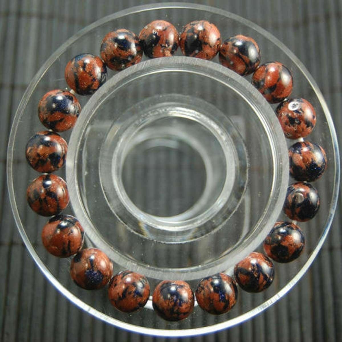 8mm 10mm 12mm Natural stretched Round Gemstone Bracelet Wholesale 7.5″
