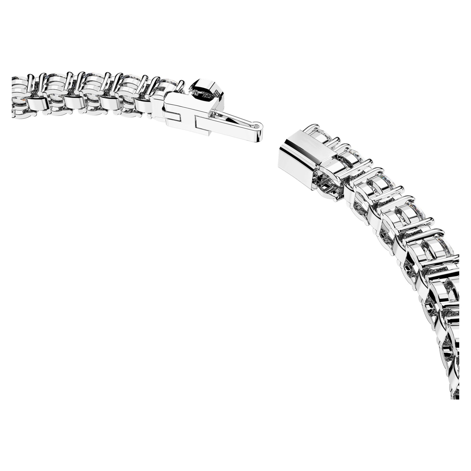 Swarovski Matrix Tennis Bracelet Round Cut White Rhodium Plated XL 5660917