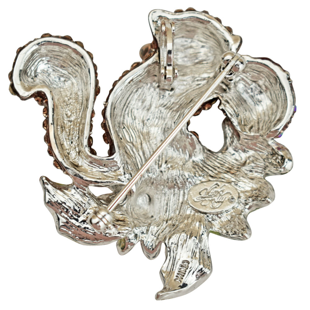 Kirks Folly CHIPMUNK PIN PENDANT sterling silvertone