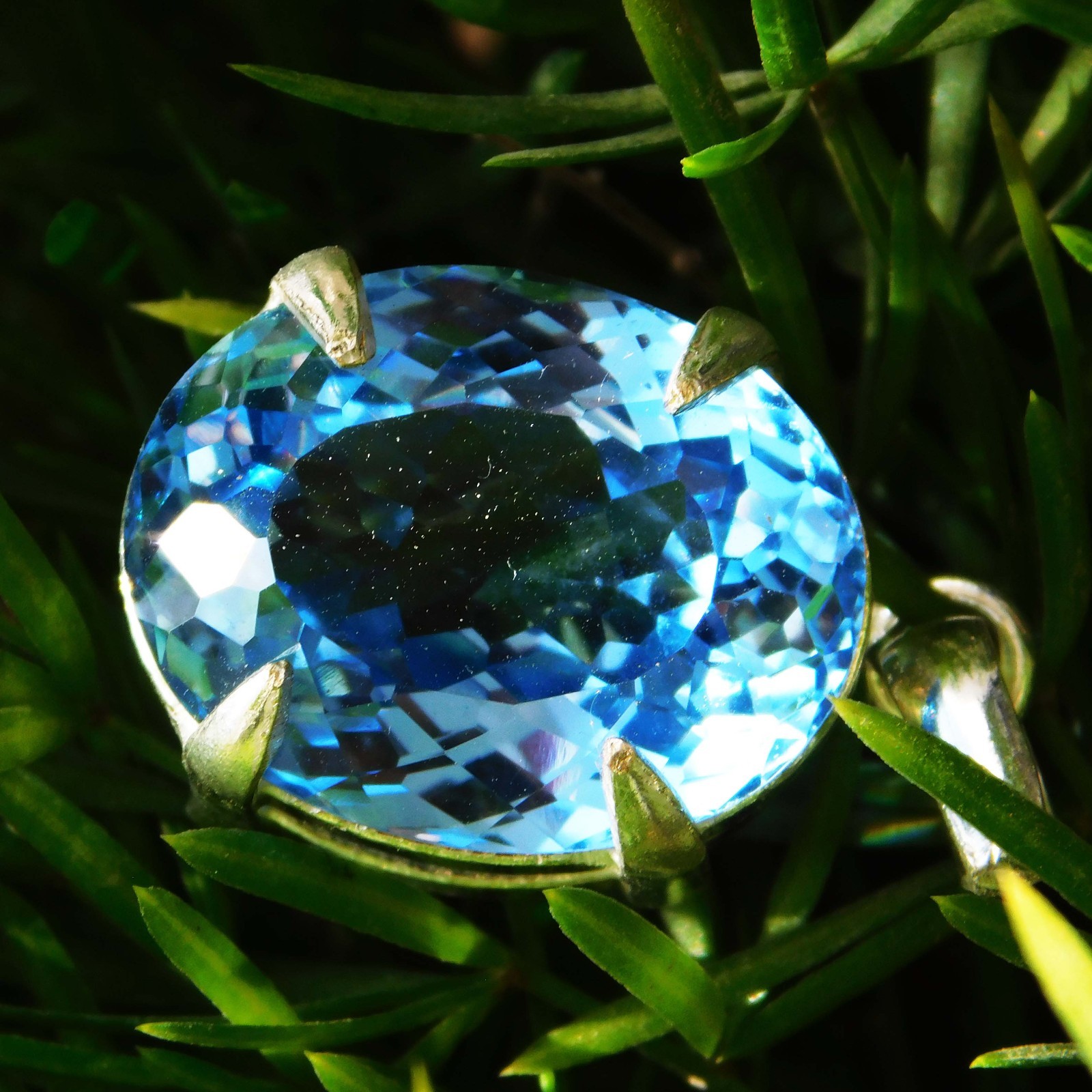 Natural 55.30 CT Certified Blue Sapphire Loose Gemstone Pendant 925 Solid Silver