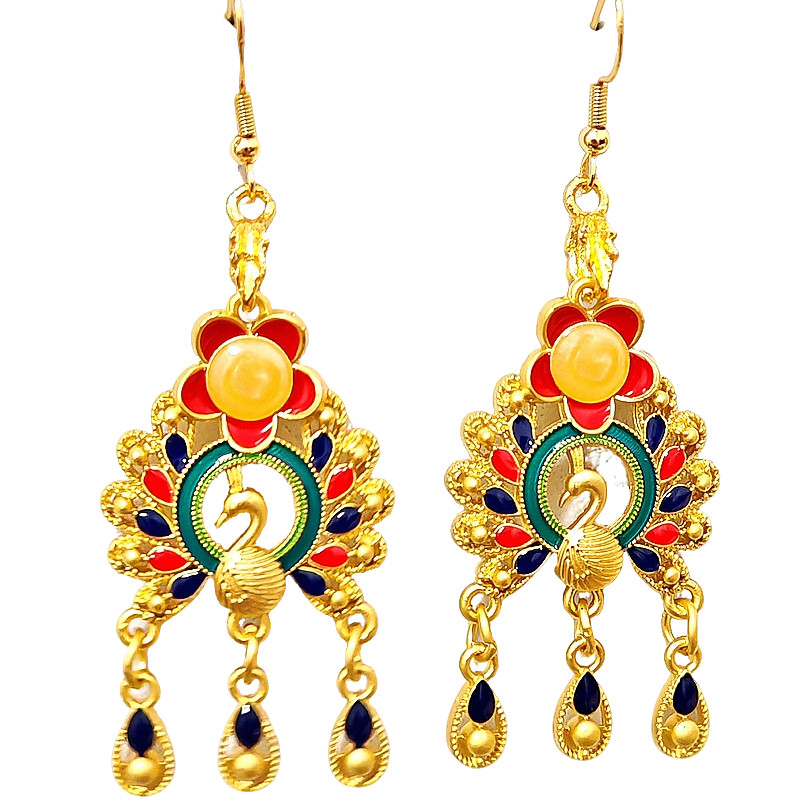 New Chinese Style Phoenix Earrings for Hanfu Qipao