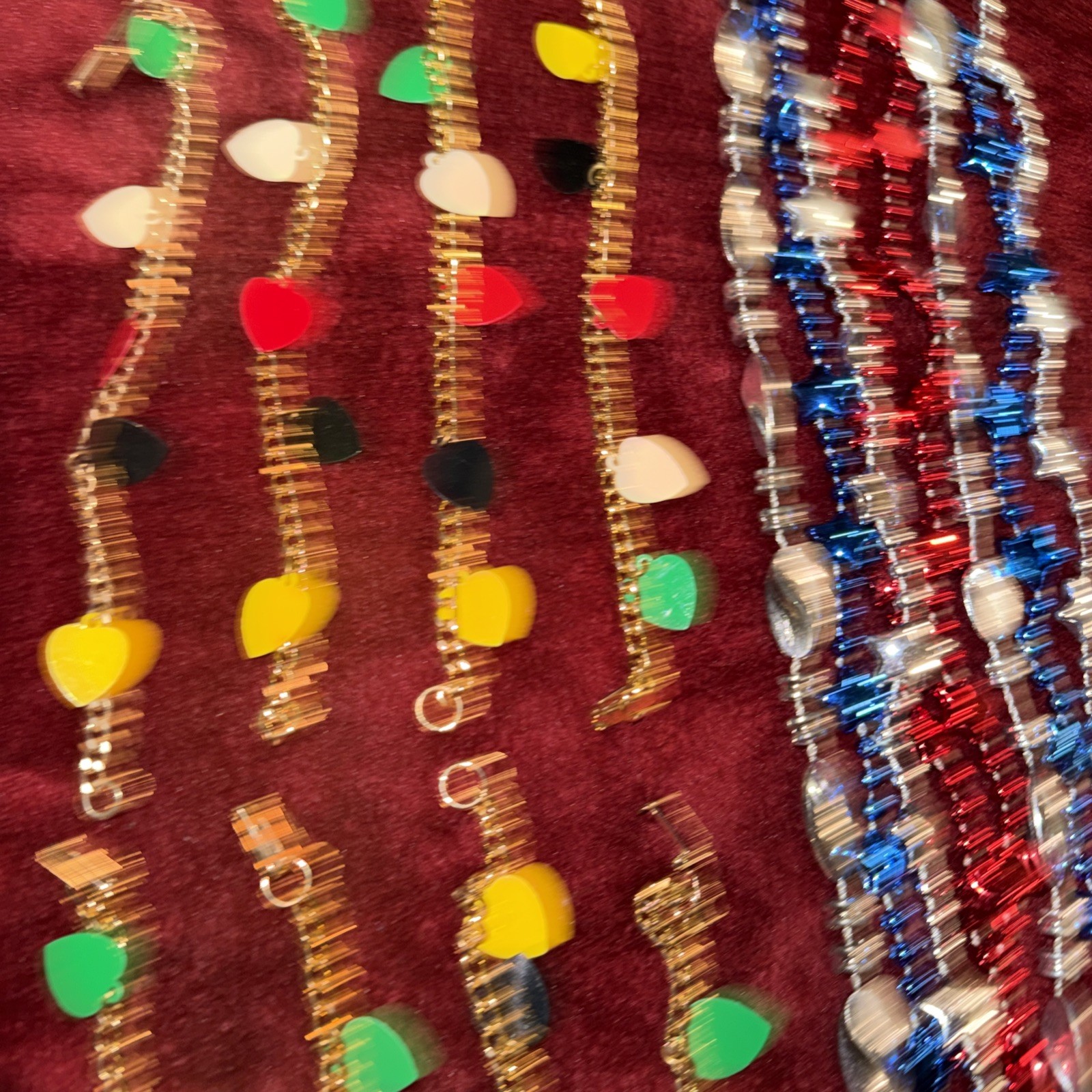 Beaded Necklaces/ Bracelet Lot Plastic/ Resin Some Vintage