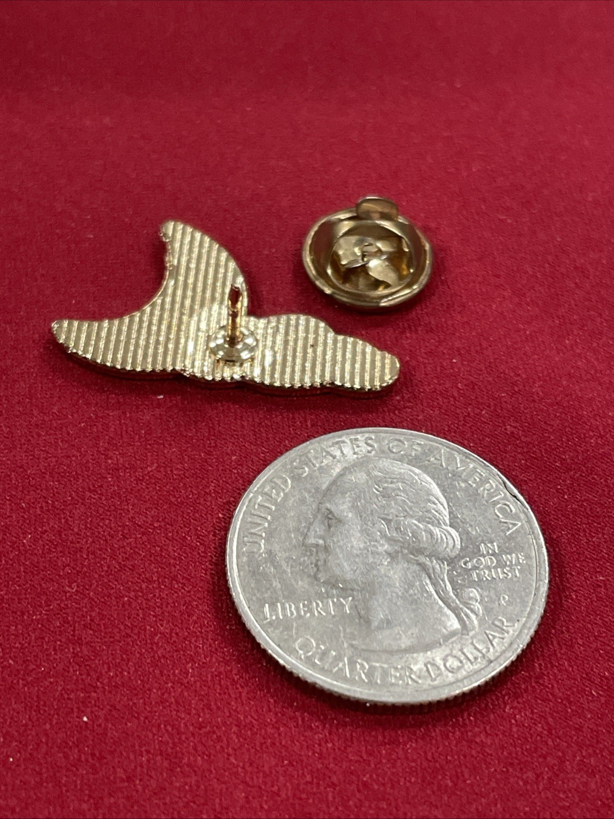 Gold Toned White & Yellow Cloud & Moon Pin