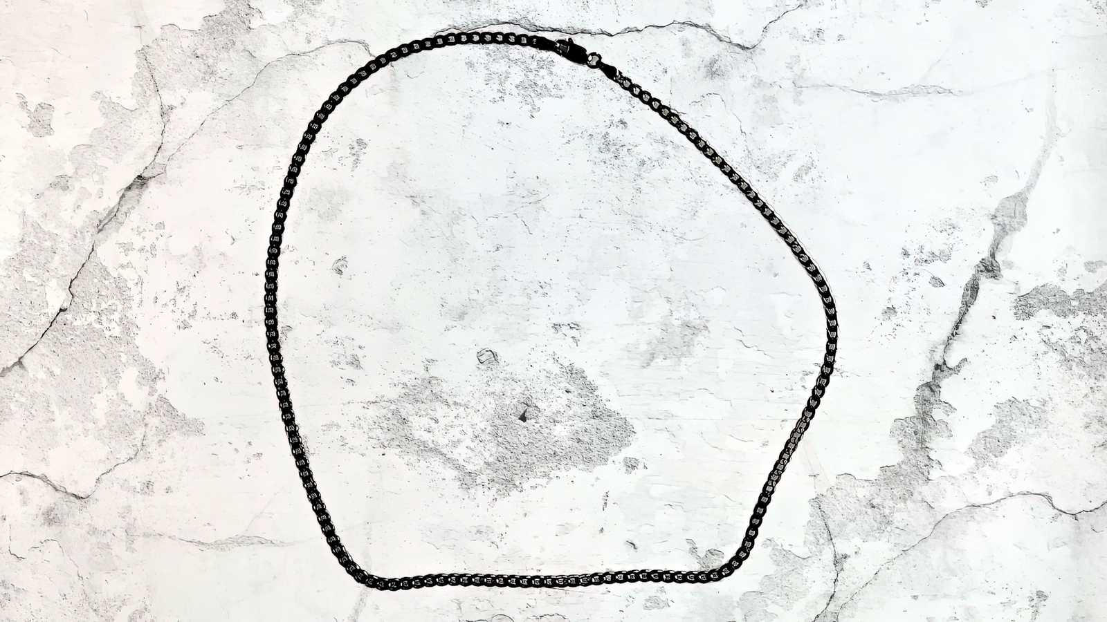 Black Rhodium Plated Sterling Silver Curb Chain 3mm Necklace Italy Made