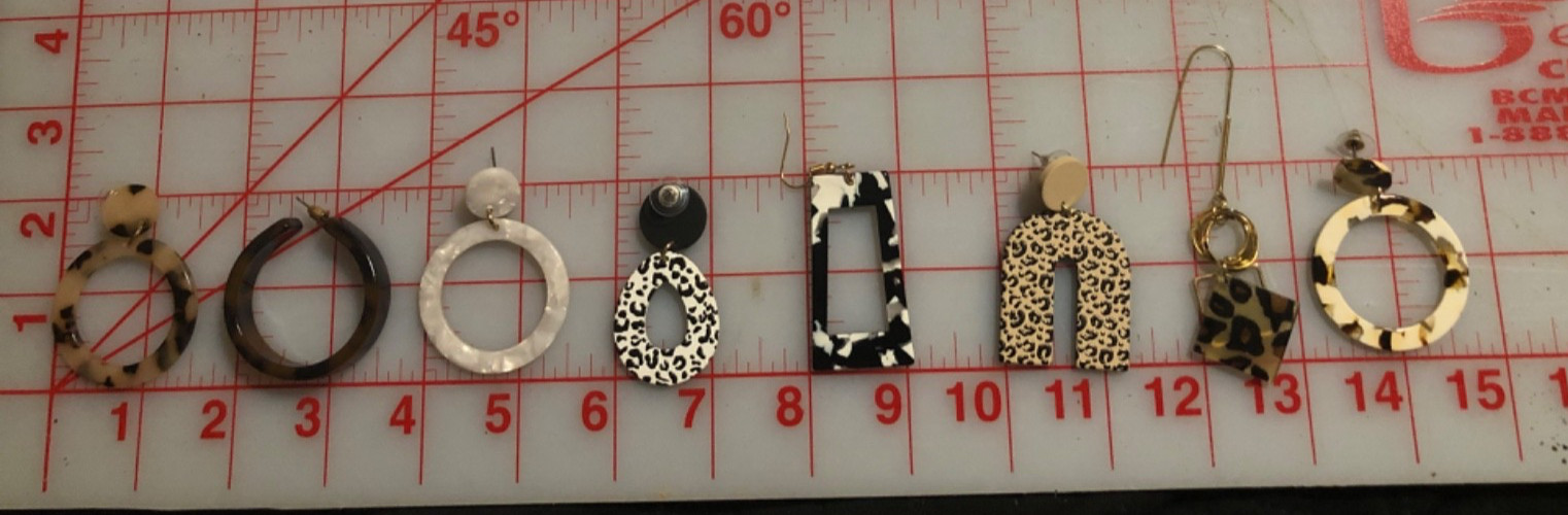 Animal Print Earrings (Lot of 8 Pair)