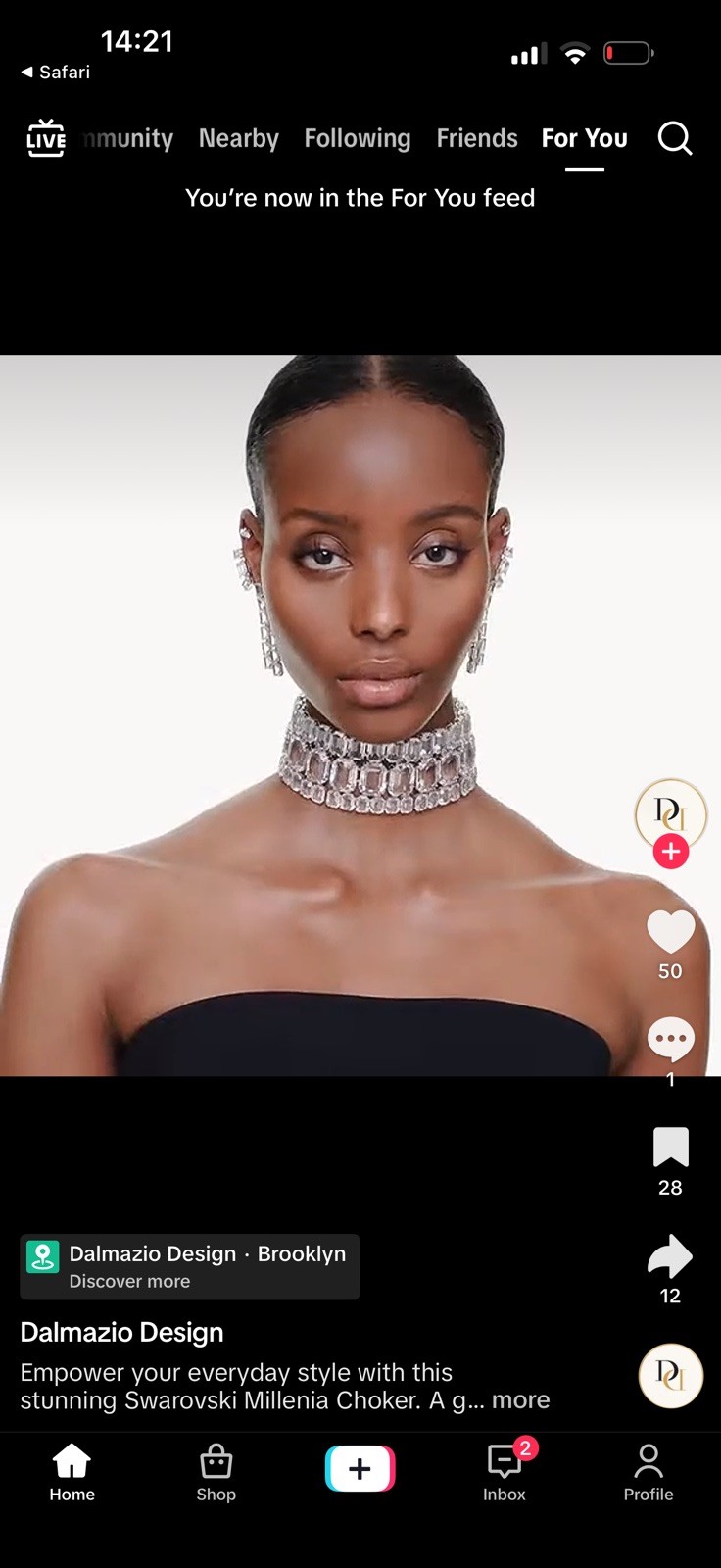 Swarovski Millenia Choker 3 Rhodium Shiny White