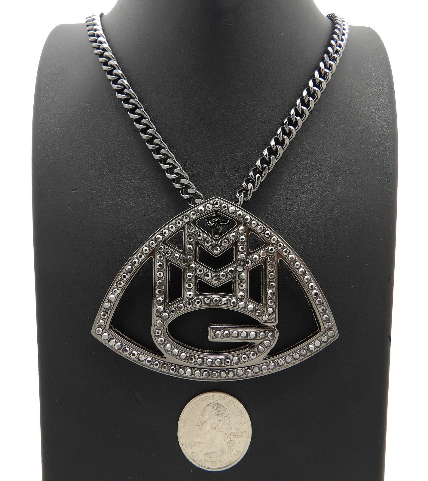 Iced MMG Maybach Music Pendant 6mm30″ Cuban Chain Hip Hop Necklace RC3373