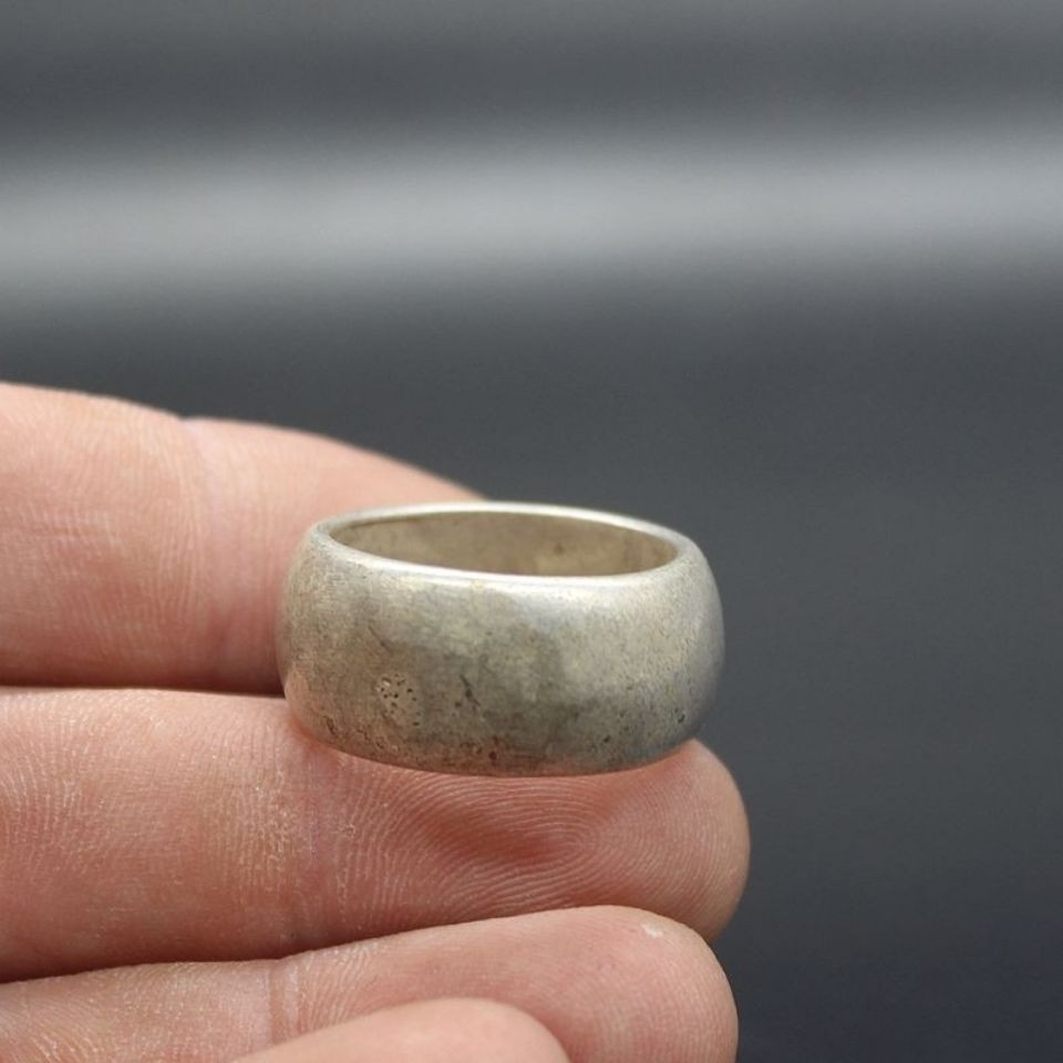 Tibetan Silver Ring Plain Face Ring Jewelry