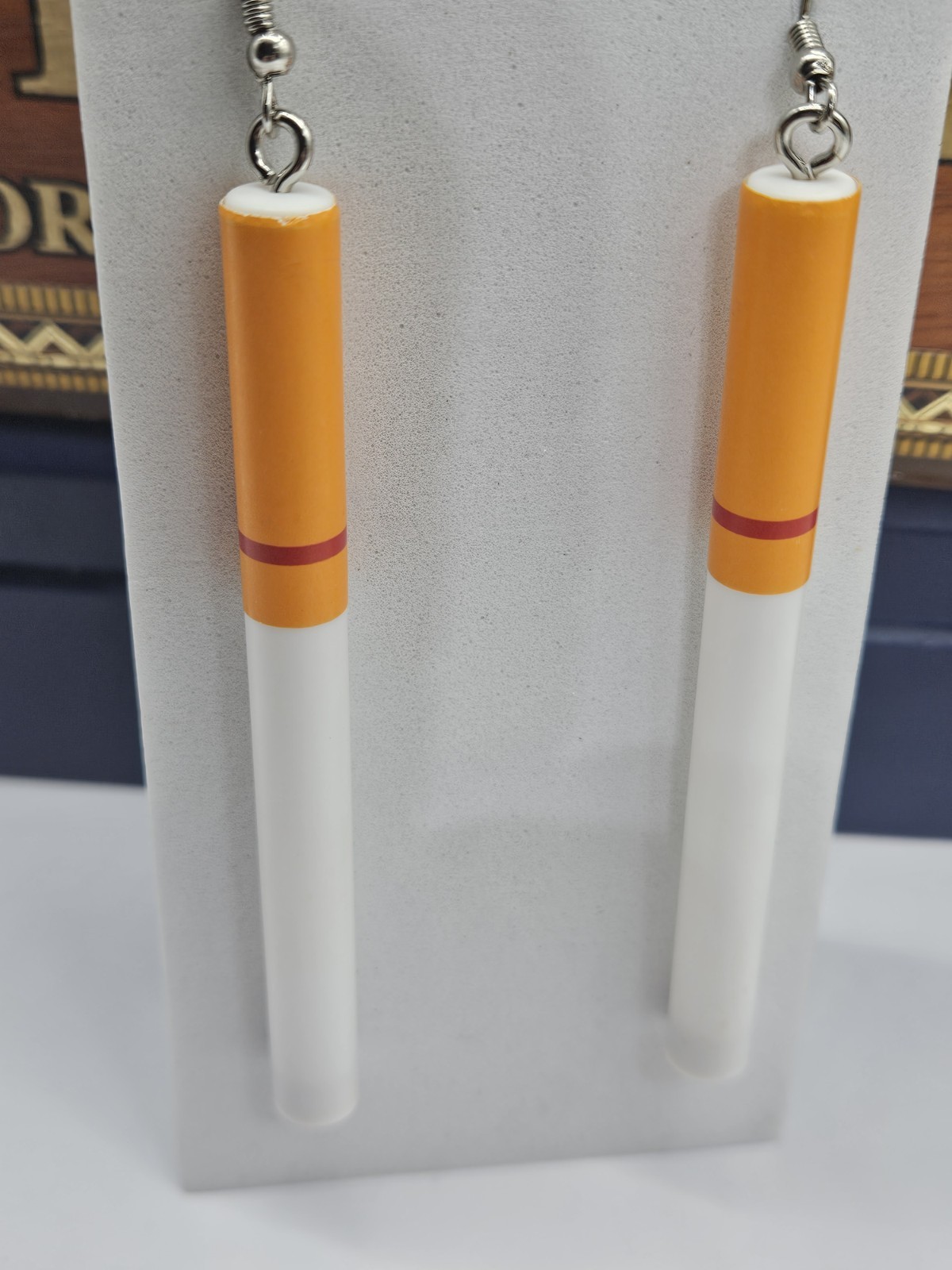 Cigarette Earrings Novelty Fashion Jewelry Custom Resin 90