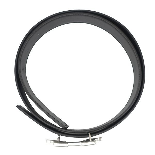 HERMES Belt H Takeoff Togo Box Calf Etoupe x Black #80 Reversible U