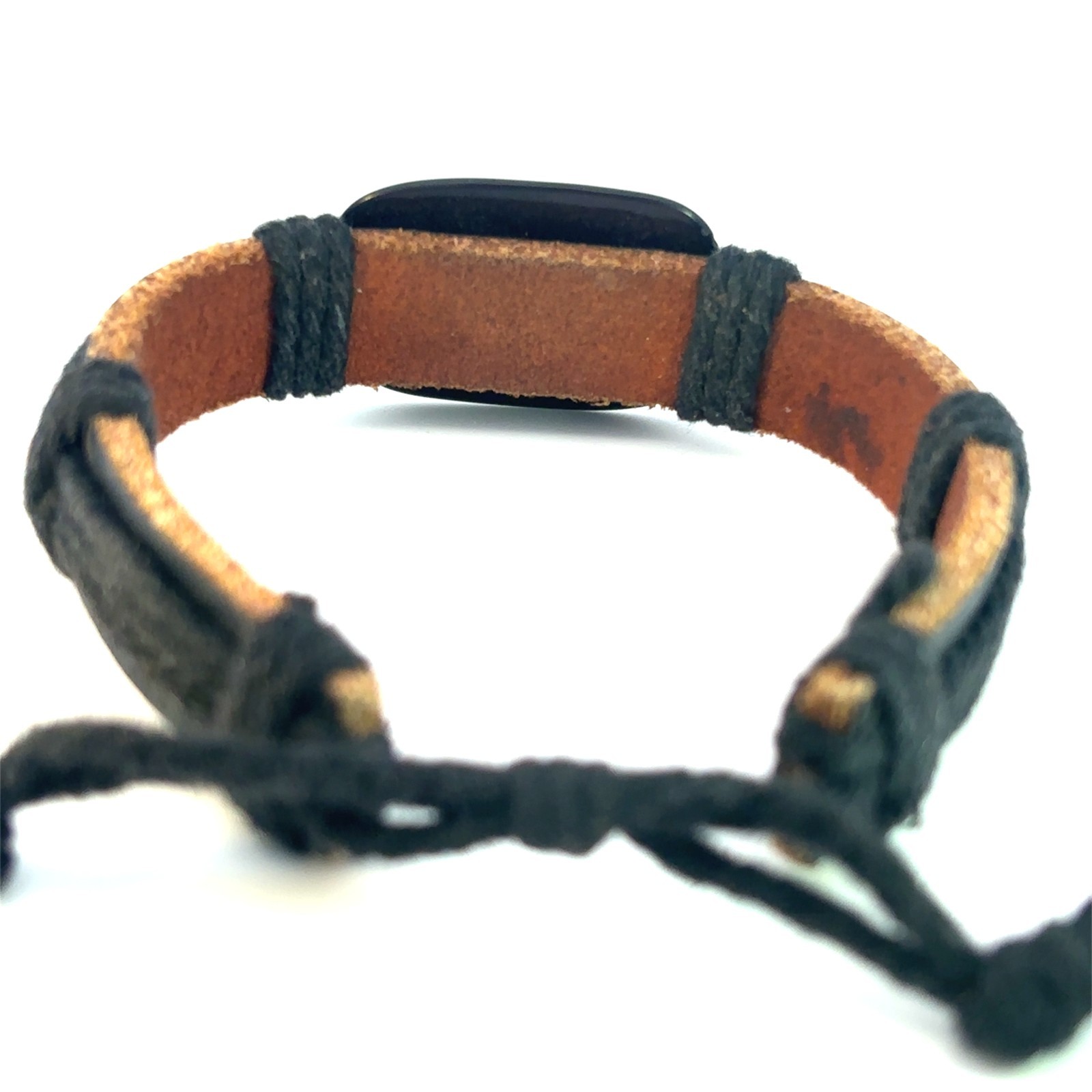 Men’s Genuine Leather Bracelet Yin Yang Sun Charm Braided Cord Adjustable Boho