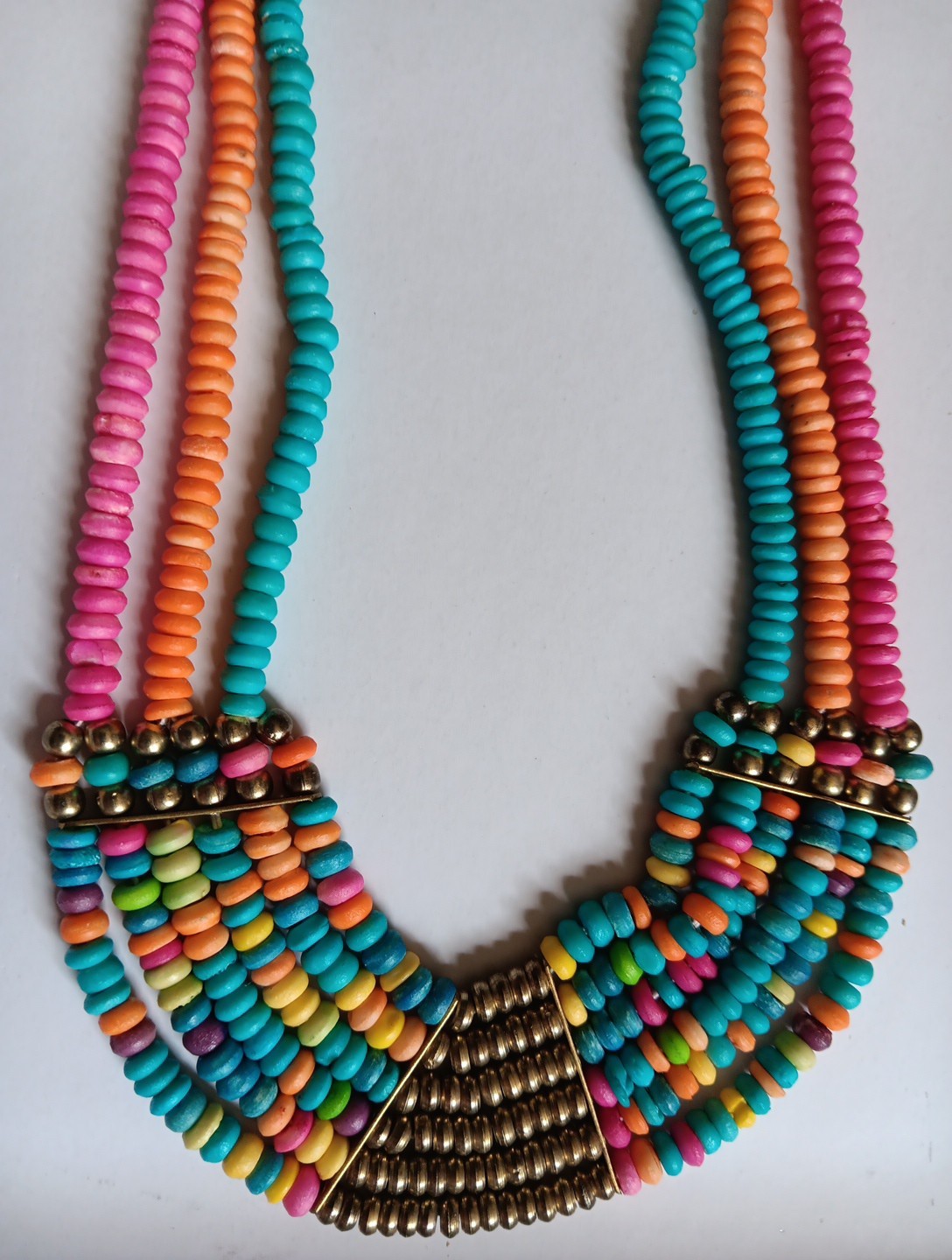 multi color beaded necklace No Maker Mark