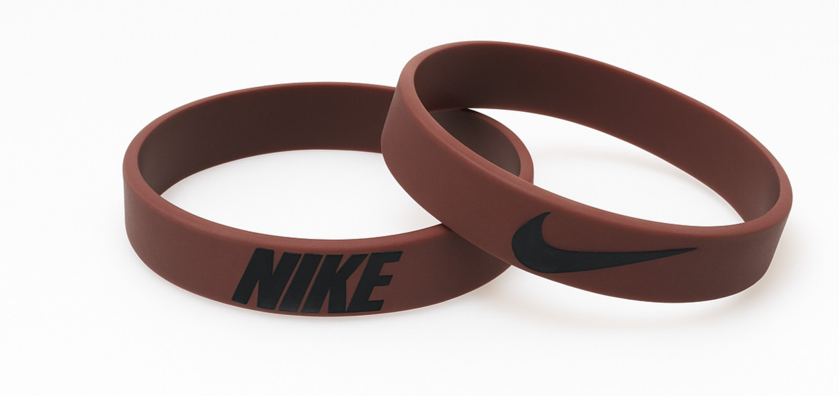 Nike Baller Band Silicone Rubber Bracelet Brown Black Dunks Jordan 1 Mid DRIP