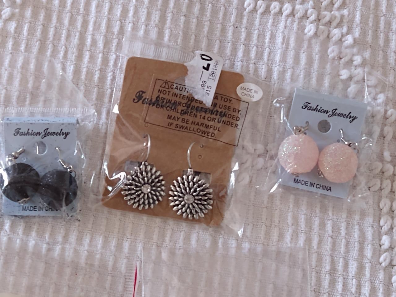 8 PAIR NEW COLORFUL EARRINGS~GEOMETRIC~ROUND DISC~GLITTER BALL~STARBURST