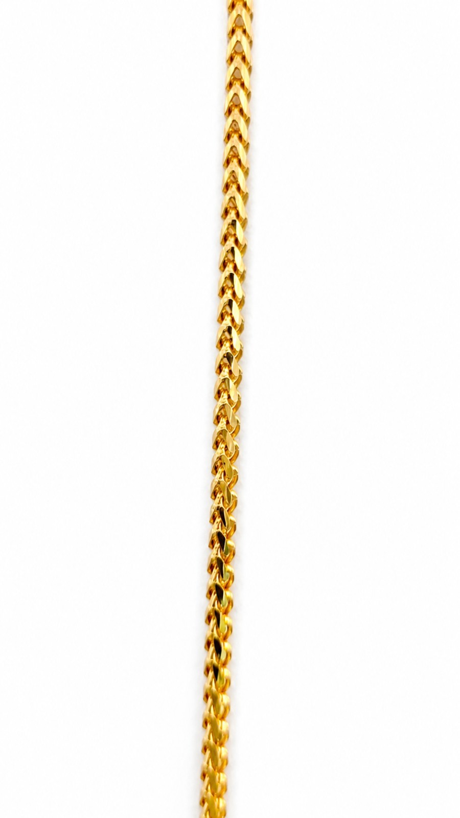 10K Solid Gold Wheat Chain Necklace 18″-Cadena Espinga Oro Solido 10K 45cm
