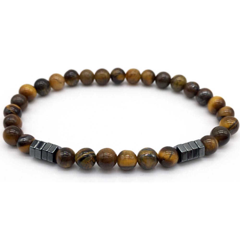 Geometric Beaded Men Bracelets Simple Fashion 6mm Stone Bangles Jewelry Bracelet