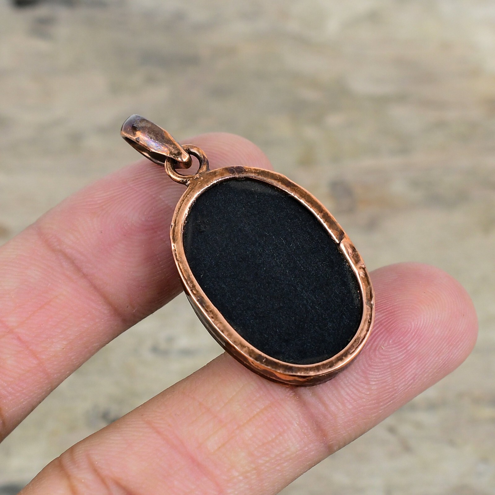 Abalone Shell Gemstone Jewelry Copper Electroformed Pendant For Women 1.77″