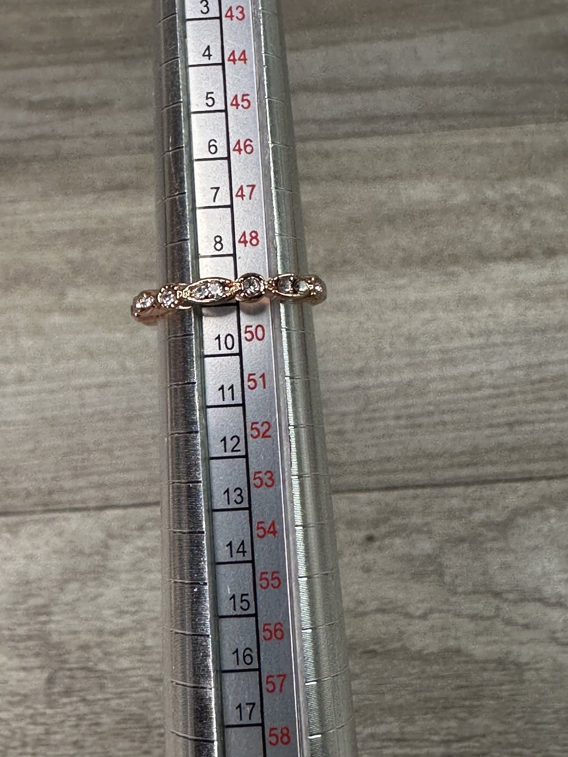 Rose Gold Tone Cushion Cut Halo Ring Set Size US 5 Champagne CZ