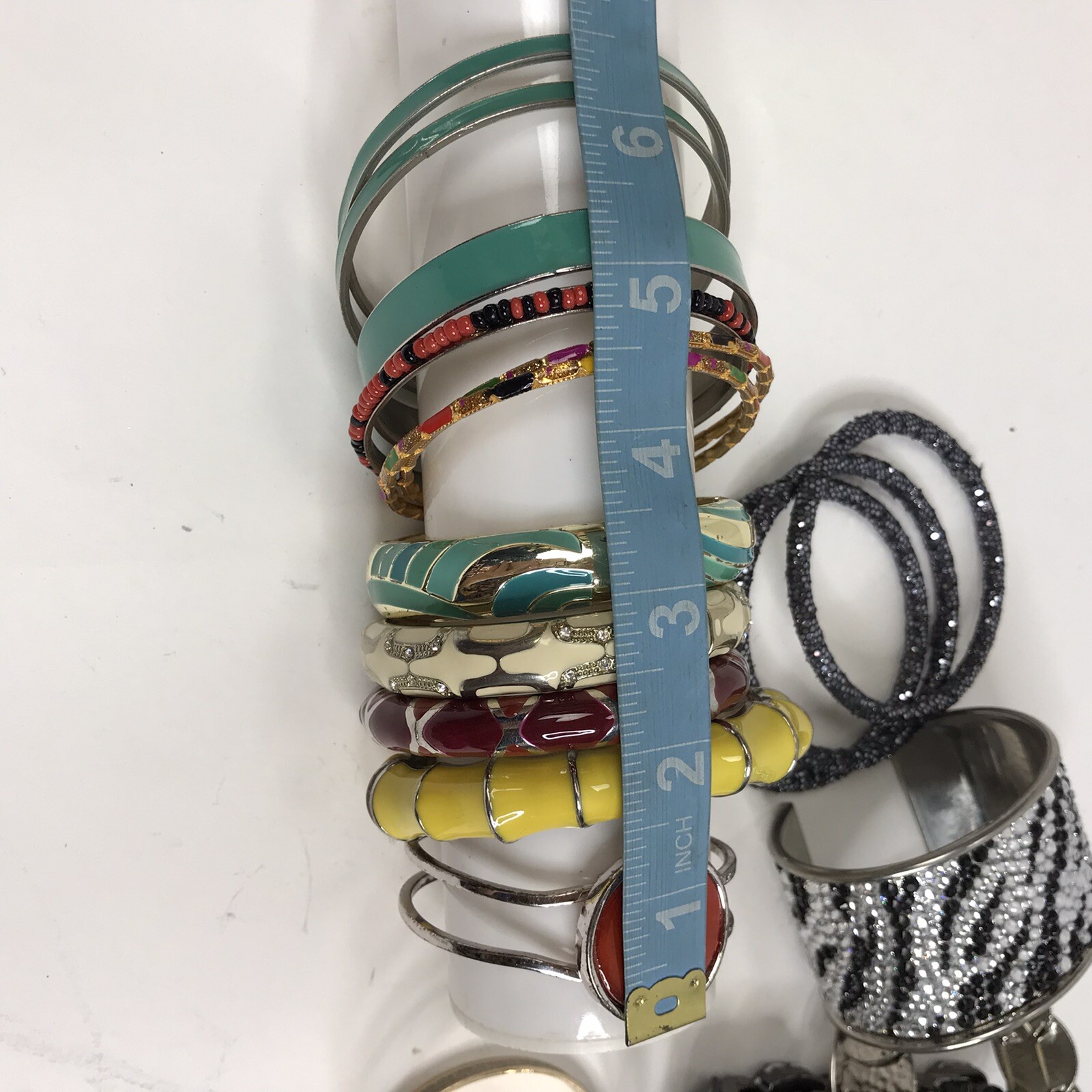 Bracelet Lot Bangles Enamel Plastic mixed materials colorful Vintage to mod boho