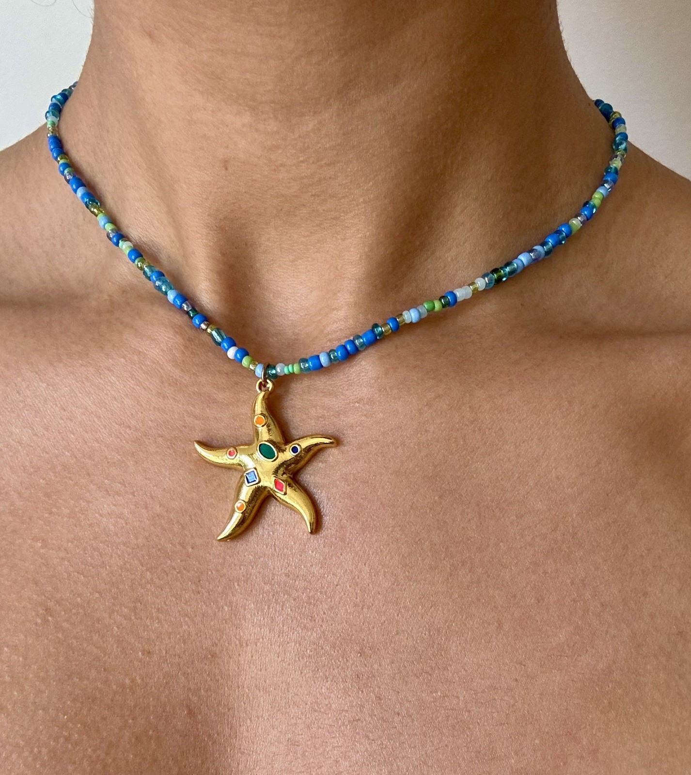 Stunning summer holiday vibe beaded necklace
