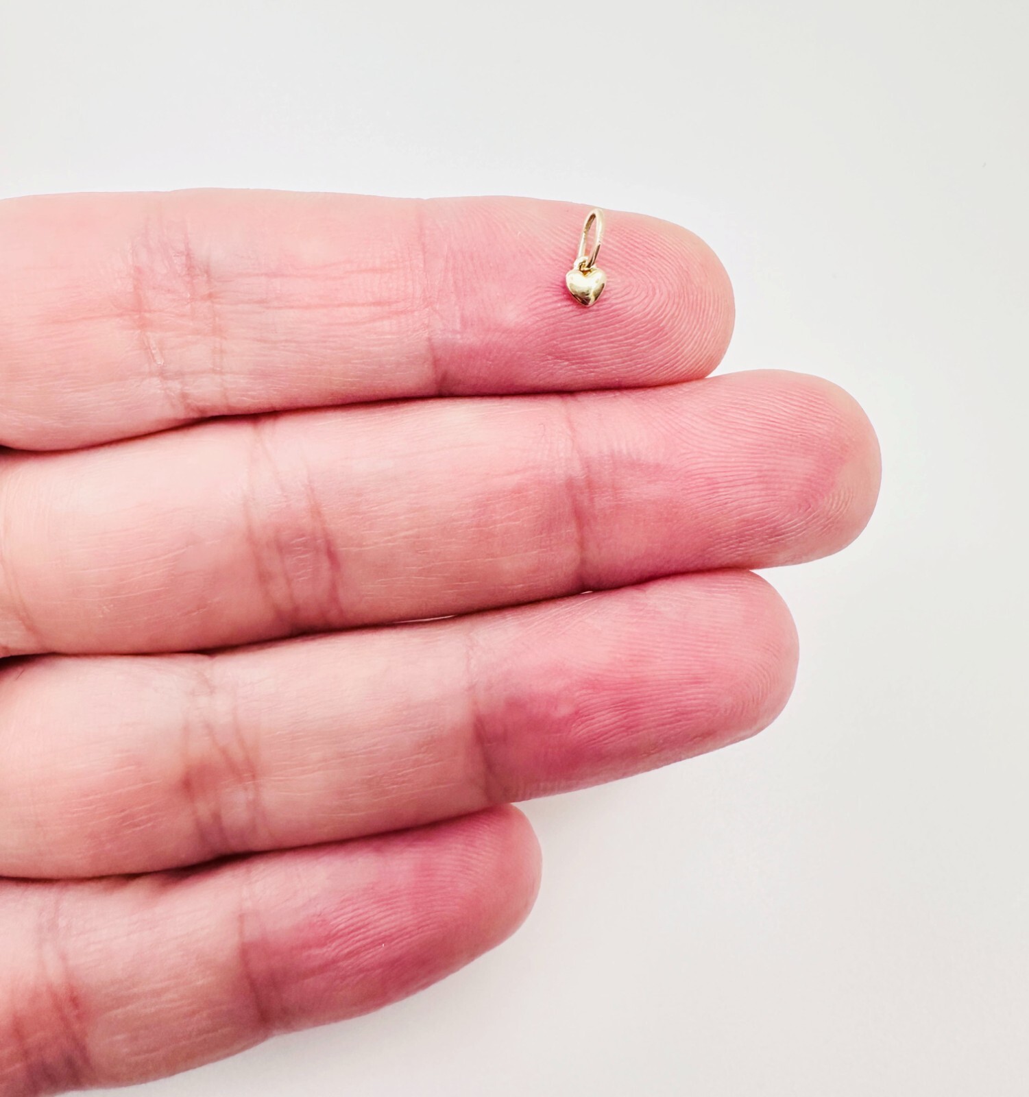 without packaging 14K Solid Yellow Gold Teeny Tiny Very Small Beveled He G2U