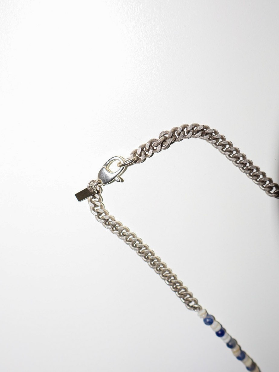 SEMI PRECIOUS STONE CHAIN NECKLACE – BLUE STONE
