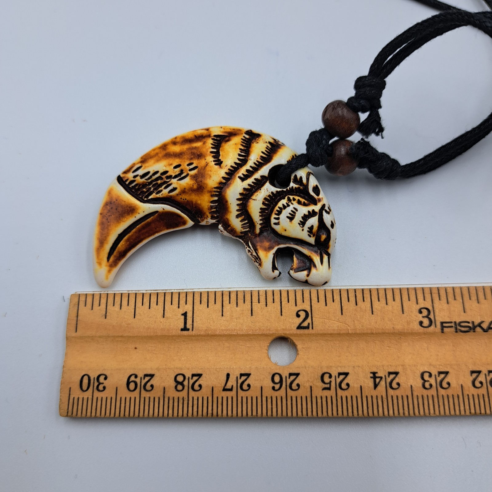 Tribal Claw Resin Necklace Adjustable 16-30 Inches