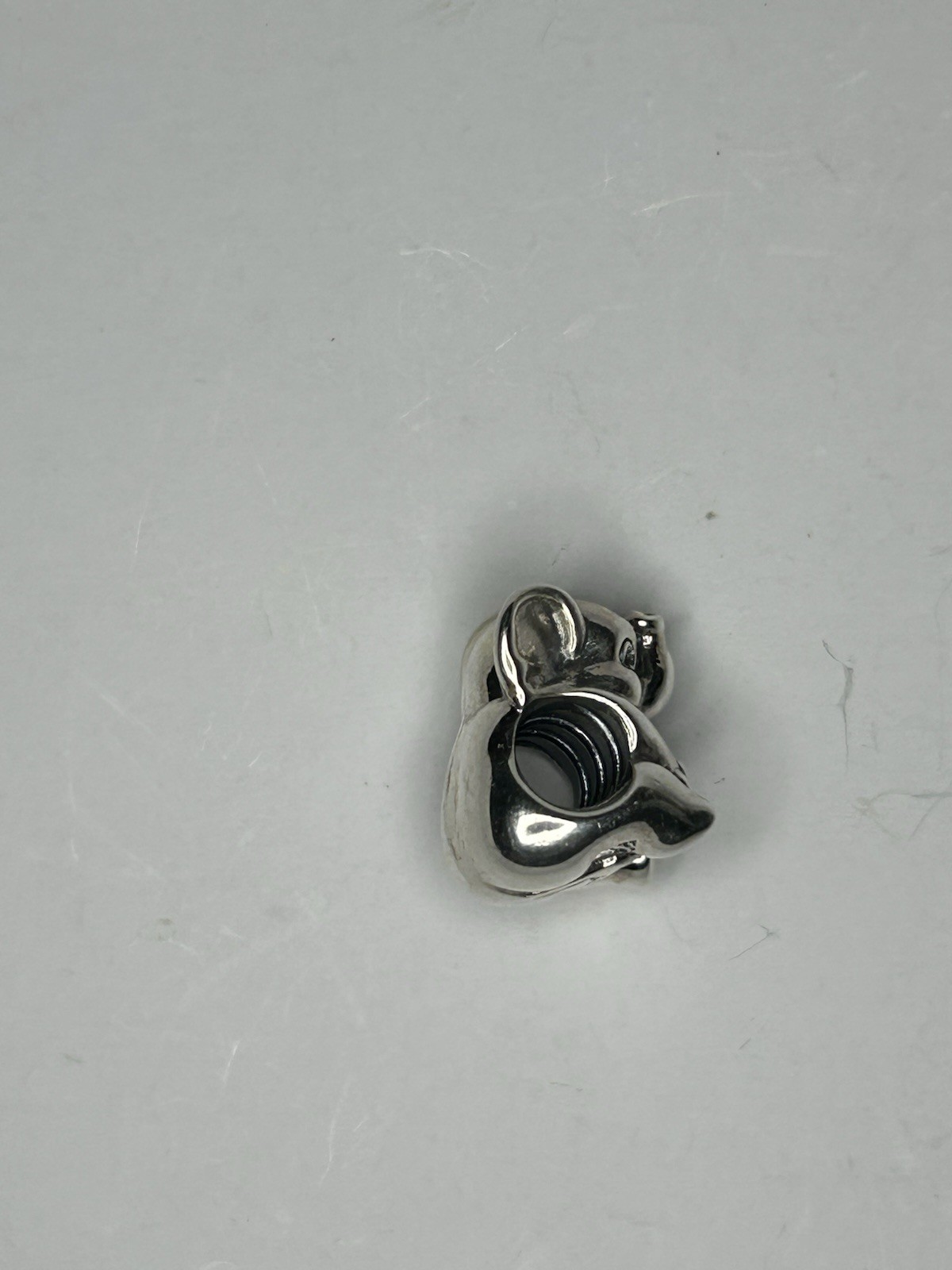 PANDORA S925 Sterling Silver Elephant Animal Bead Charm Slip-On Silver