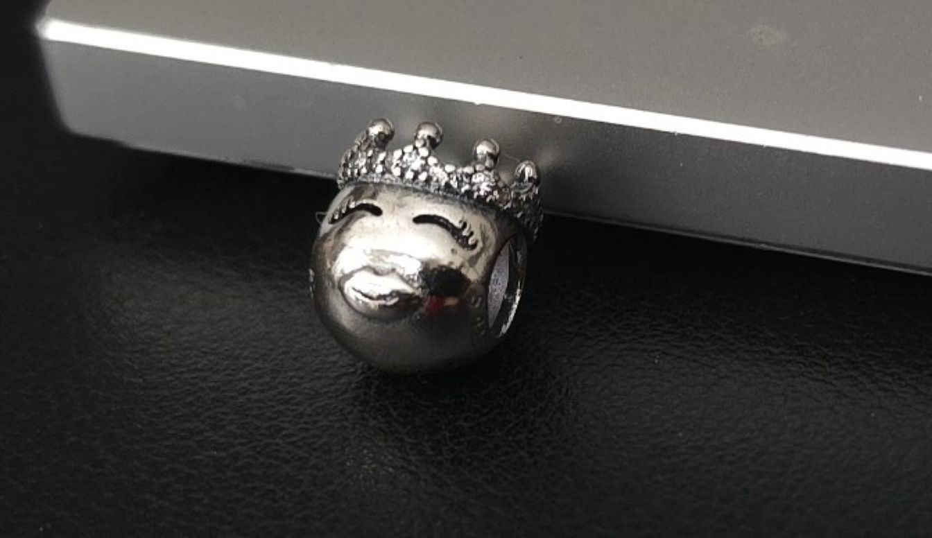 Pandora Princess Emoticon Fairytale Emoji Charm 925 Sterling