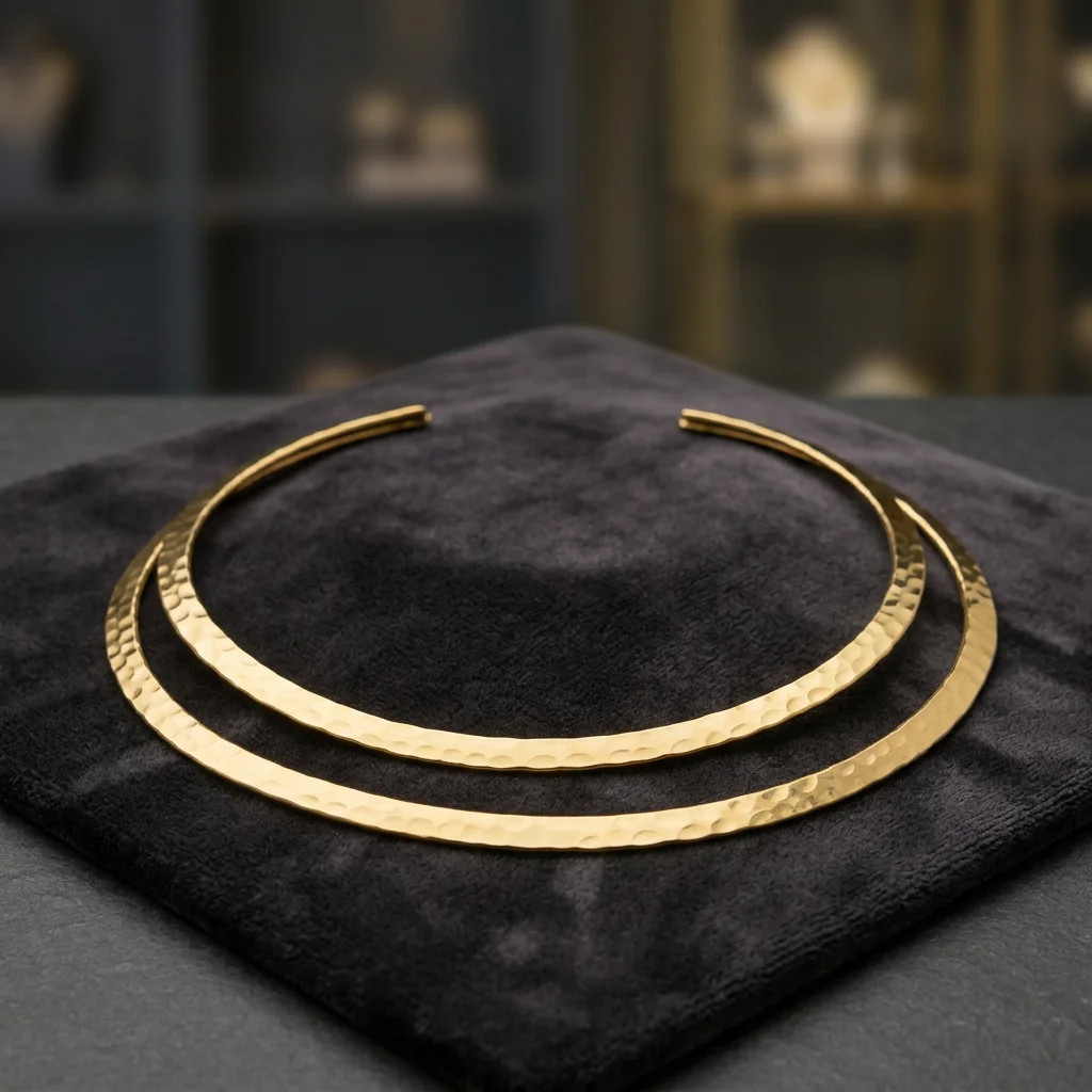 Brass Hasli Necklace Traditional Indian Collar Choker Jewelry