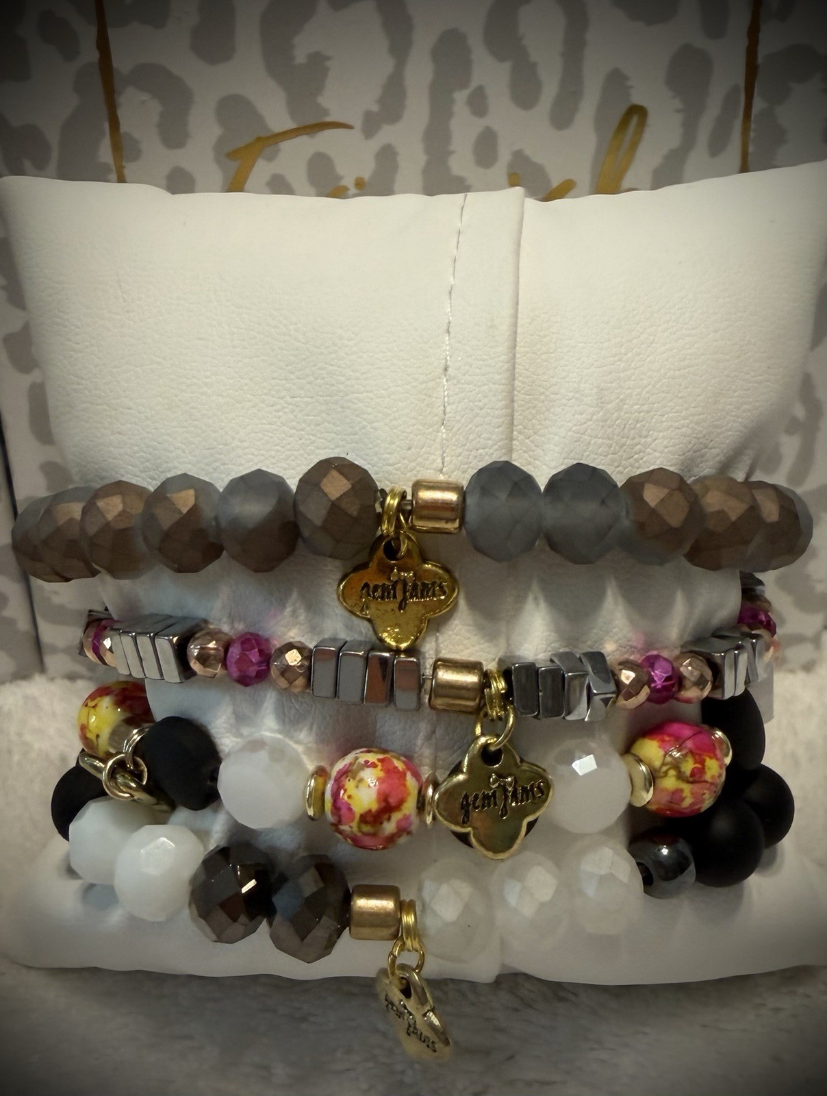 New ERIMISH Bracelets 4 pc – Pink Multi- Custom Regular, Kids Or Extended Size