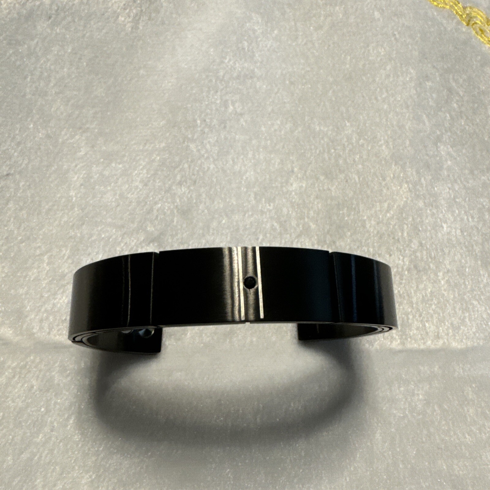 Ion-Plated Men’s Wellness Bracelet With Black Sapphire Accent