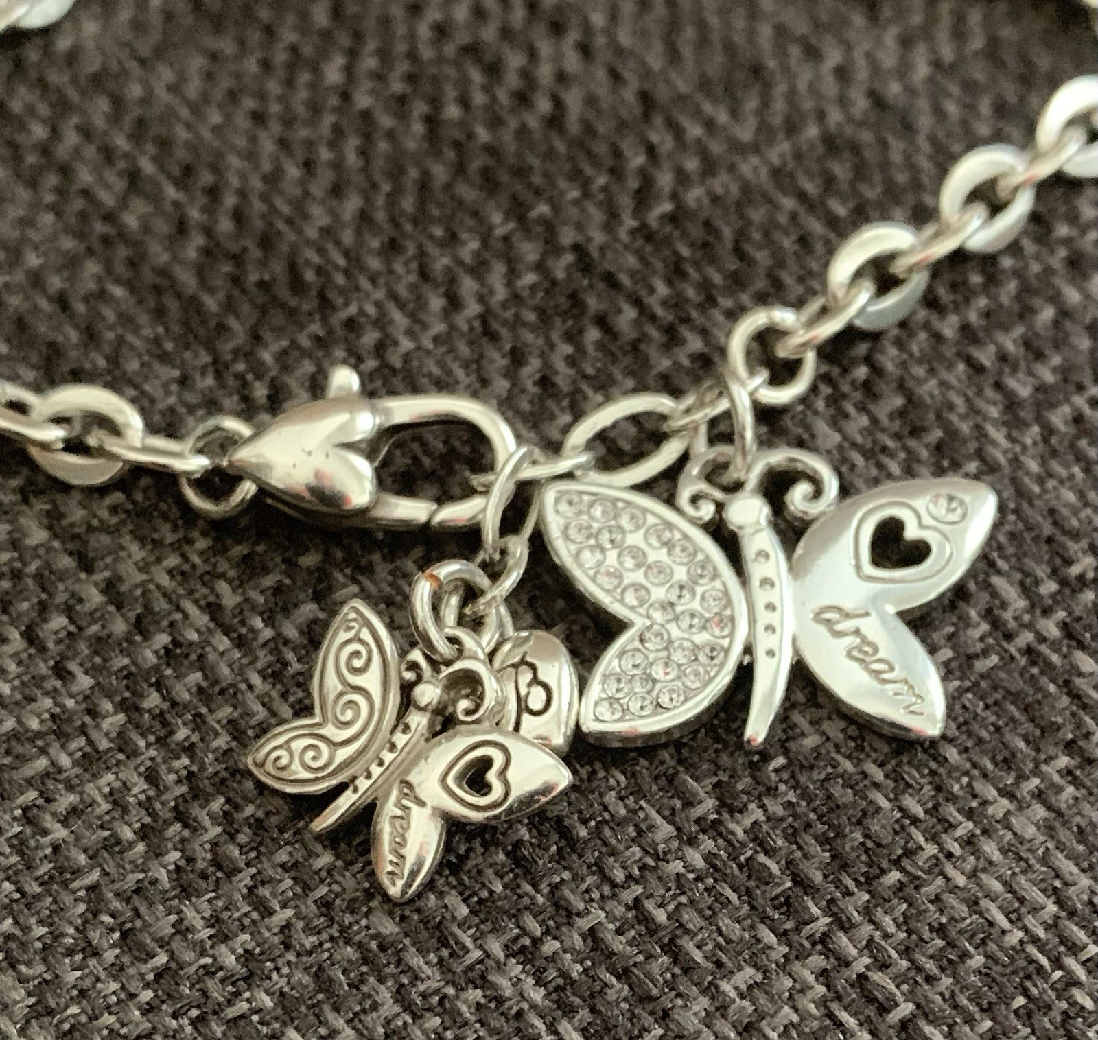 Brighton CRYSTALLINE BUTTERFLIES 2010 Remix, Size 7.5-8 Inch Bracelet, “Dream”