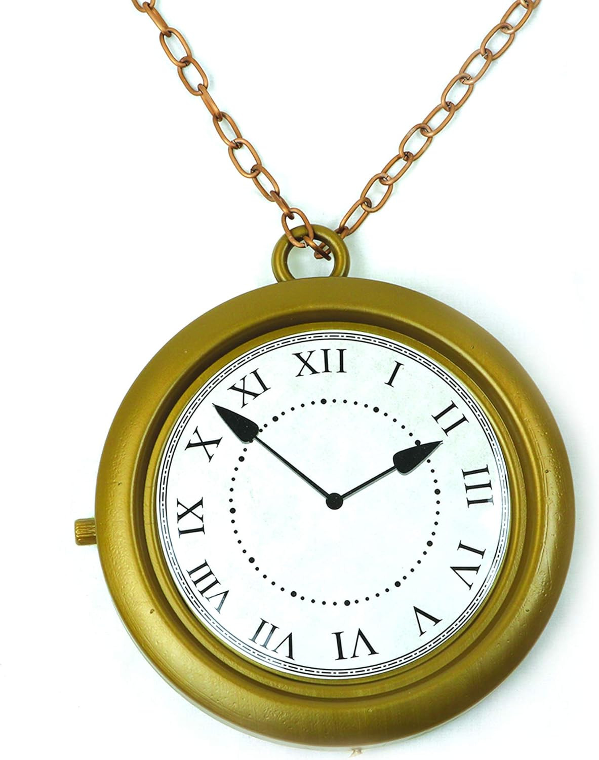 Flavor Flav Inspired Jumbo Clock Necklace – Hangs 8 Inches with 35-Inch Chain