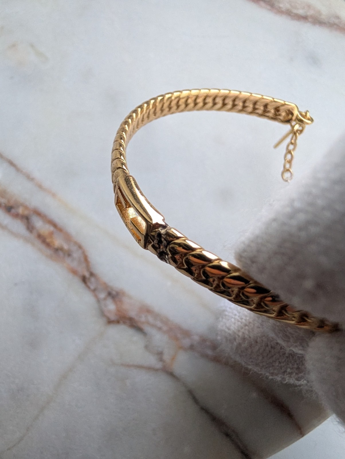 Vintage Fendi Gold-Plated “FF” Logo Bangle Bracelet – Repair & Restoration