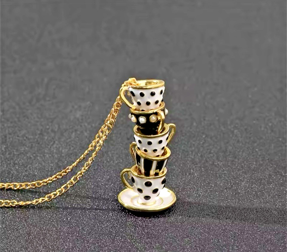 Teacup & Saucer Fashion Necklaces 3 Colors