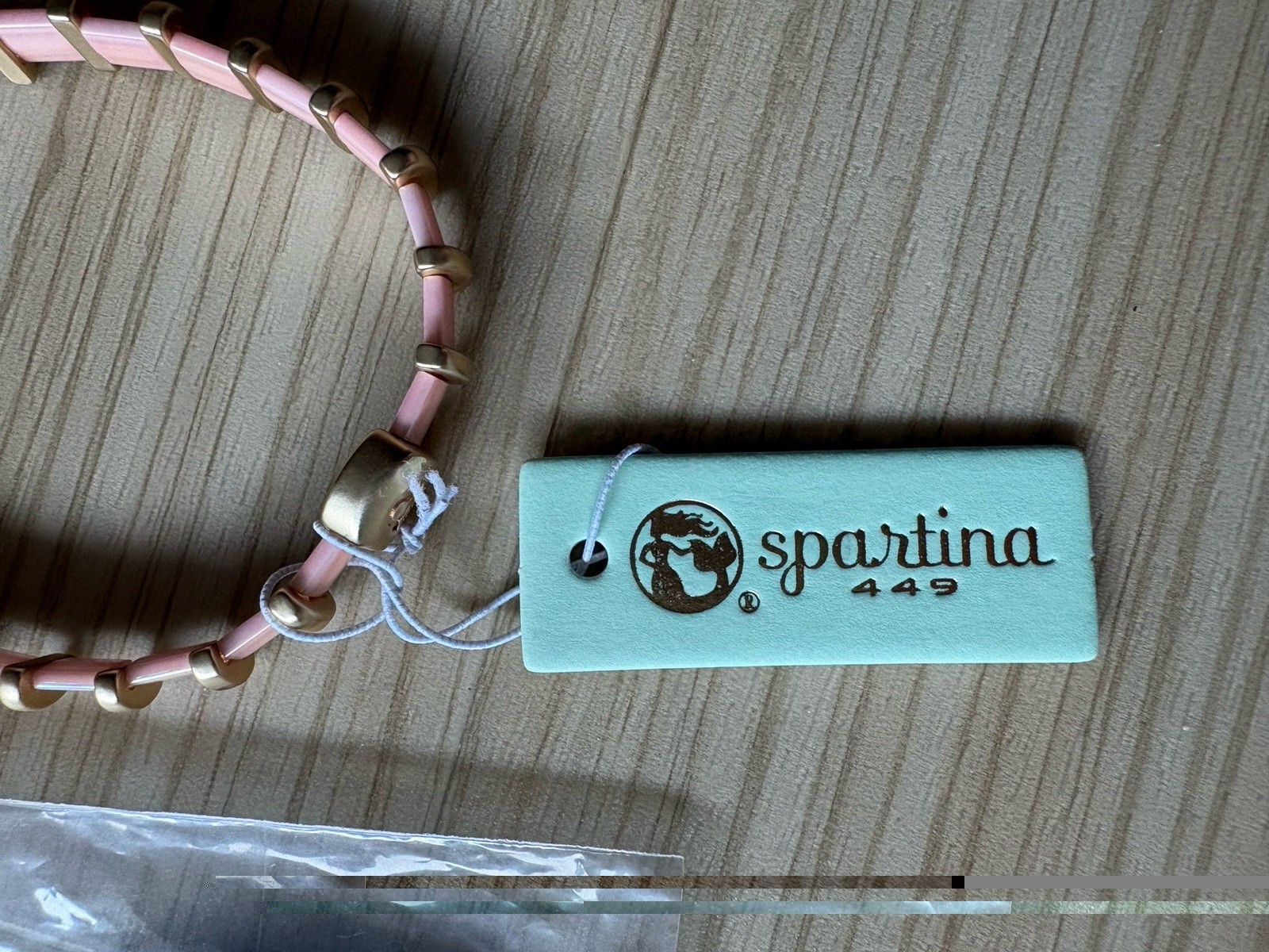 NWT Spartina 449 Blush/Gold Lila Stretch Bracelet in Original Packaging