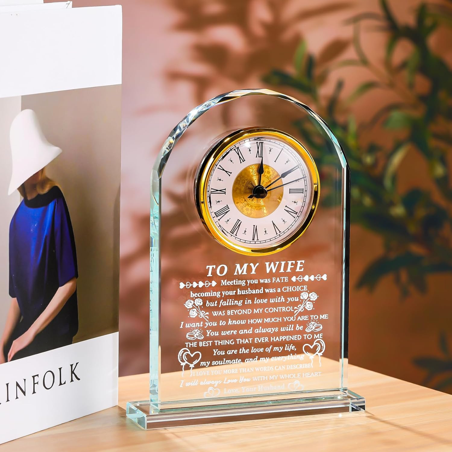 Gifts for Wife from Husband Wife Birthday Gift Ideas Crystal to My Wife Clock An