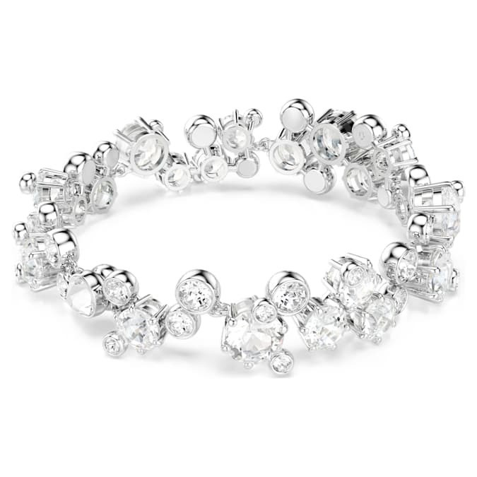 Swarovski Constella bracelet Mixed cut, white, rhodium plated